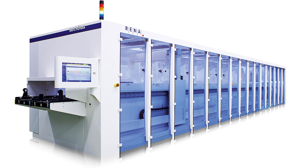 Batchglass machine with white background 