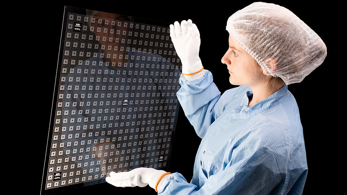 Through glass via (TGV) panel