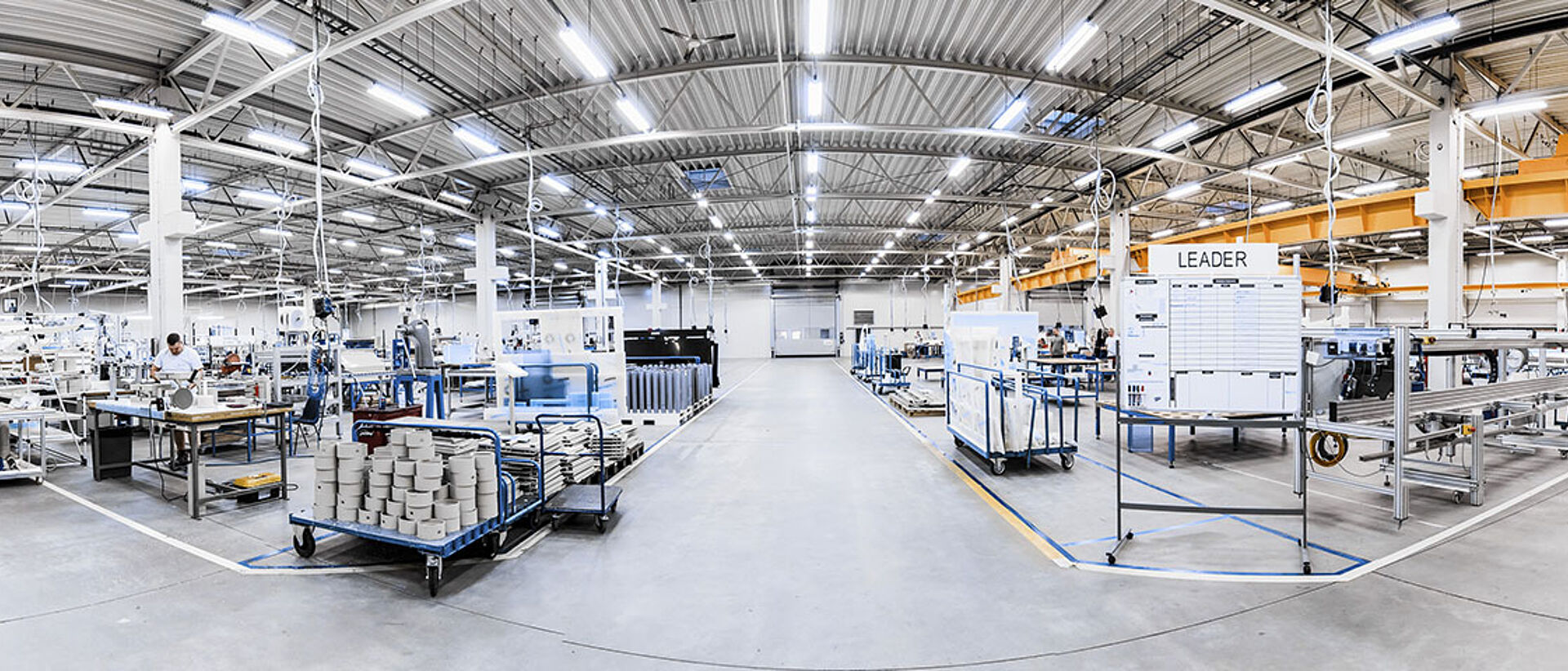 inside the production building