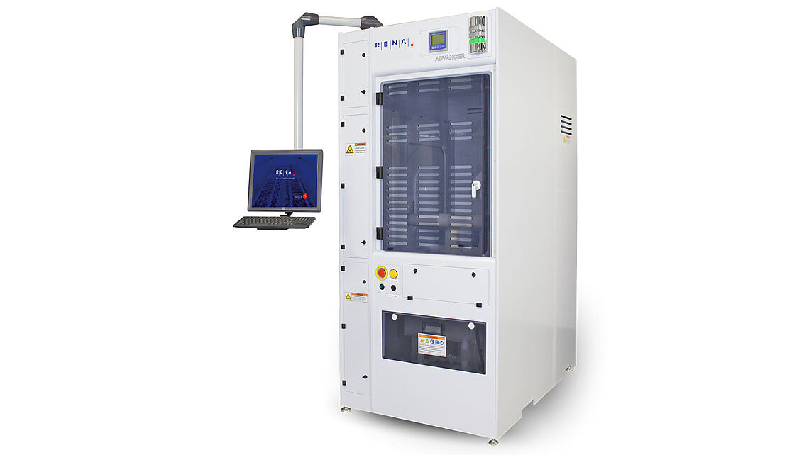 Extremely maintenance friendly Advancer system with minimal footprint