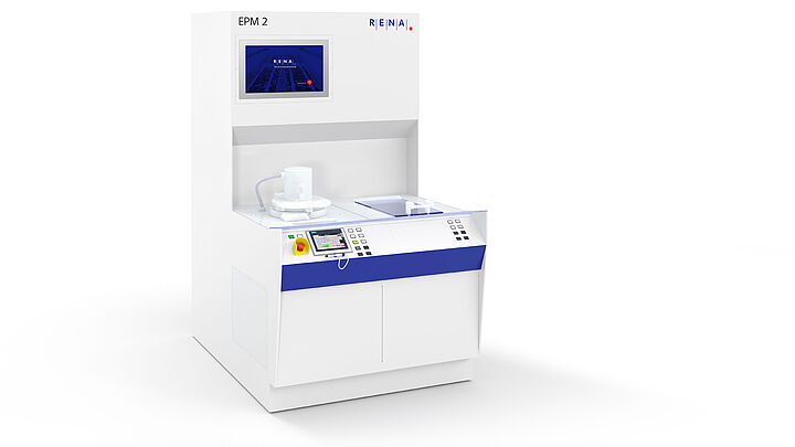 EPM 2 | 101 F - for lab applications with 1 fountain process chamber and 1 quick dump rinse